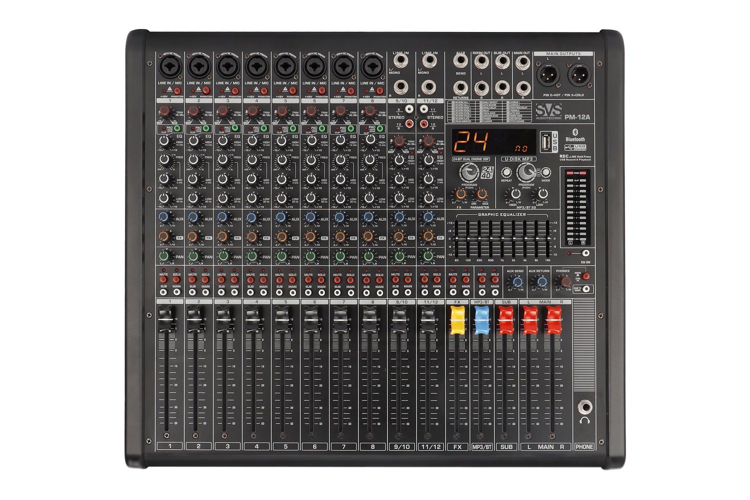 SVS Audiotechnik mixers PM-12A Активный аналоговый микшерный пульт, 12-канальный в Бодайбо